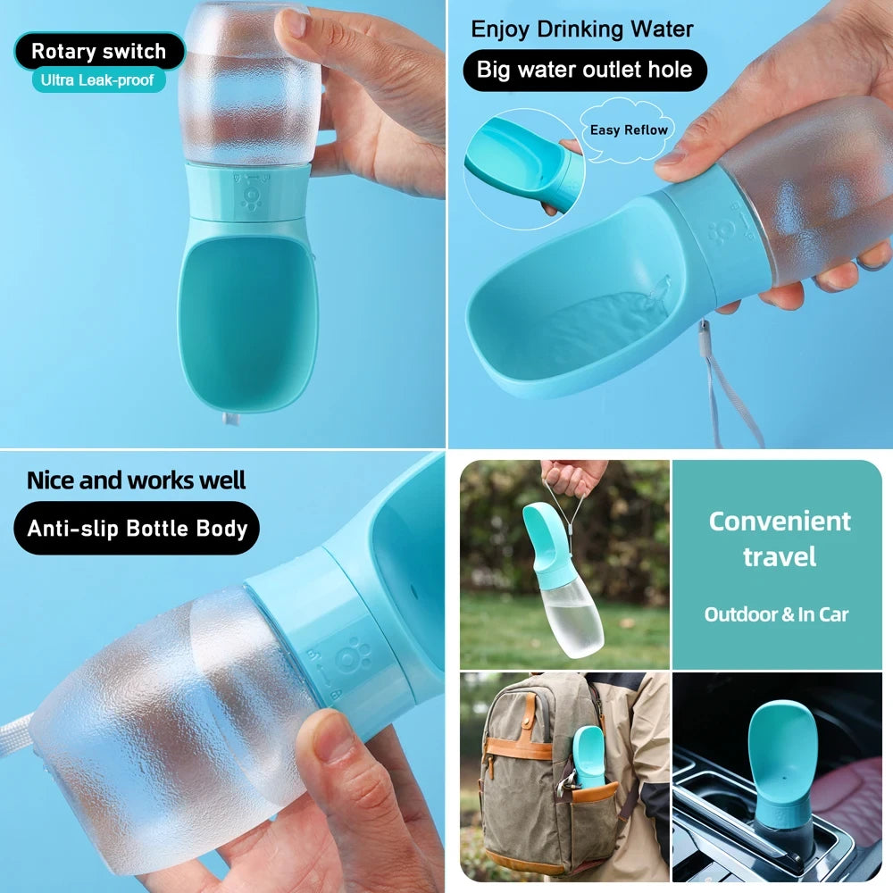 Pet Portable Cup Outdoor Water Feeding Light Type Kettle