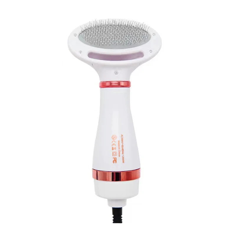 Two-in-one Pet Hot Air Comb Dog Cat Hair Comb Pet Electric Beauty Comb Hair Dryer One-click Hair Removal