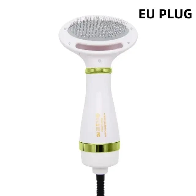 Two-in-one Pet Hot Air Comb Dog Cat Hair Comb Pet Electric Beauty Comb Hair Dryer One-click Hair Removal
